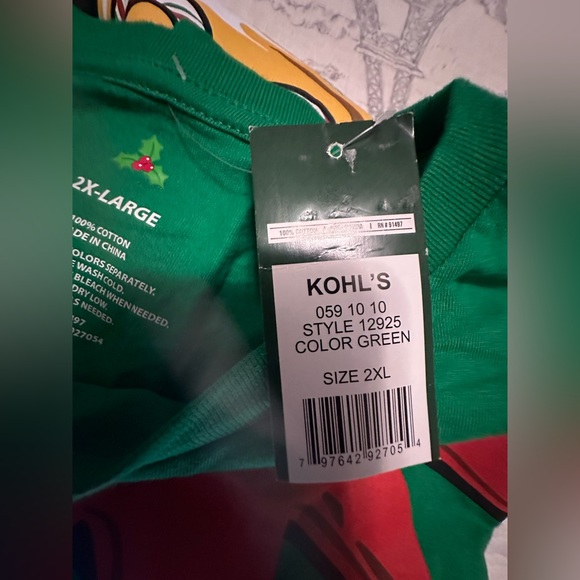 Mens Green Christmas Elf Costume Tee Short Sleeve T-Shirt 2xl - Picture 10 of 10